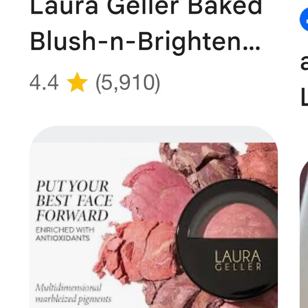 Laura Geller Baked Blush -N- Brighten Pink Buttercream (Made in Italy .